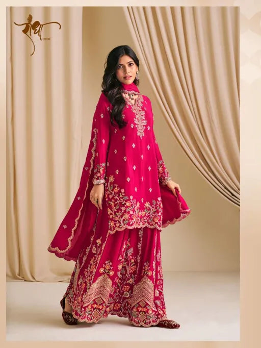 Idhika Chinon Embroidered Plazzo Suits
