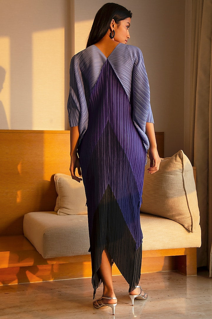 Pleated Tassel Colorful Dress