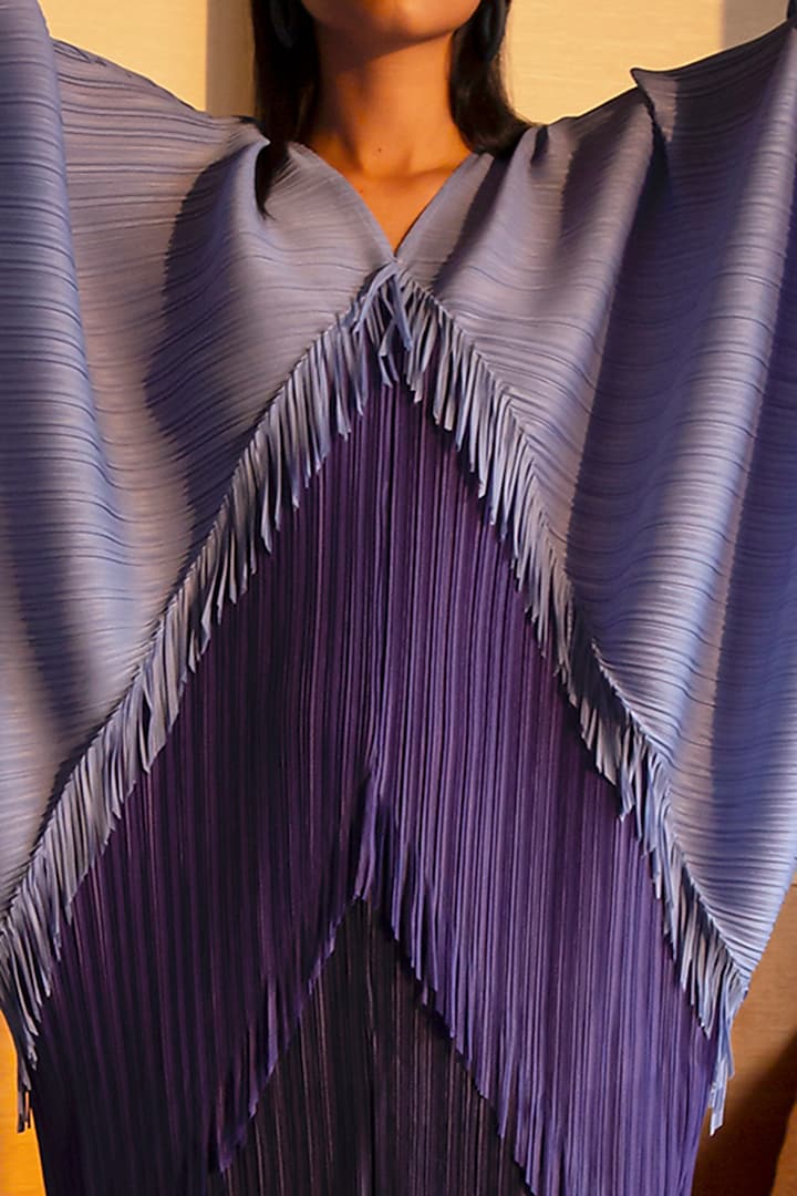 Pleated Tassel Colorful Dress