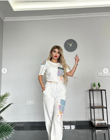 Kathy Women's Soft Crop Top And Jogger Co-Ord Set