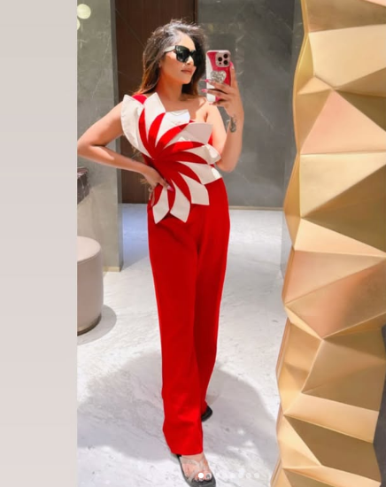 Elegant Flower Designer Jump Suit