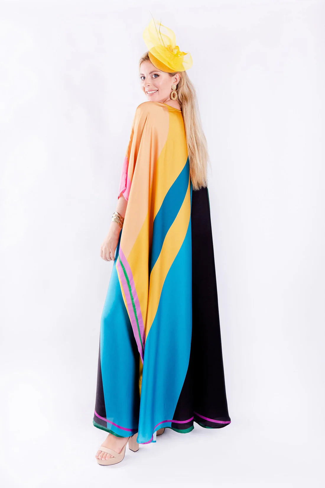 Silk Sculpt Abstract Elegance Kaftan
