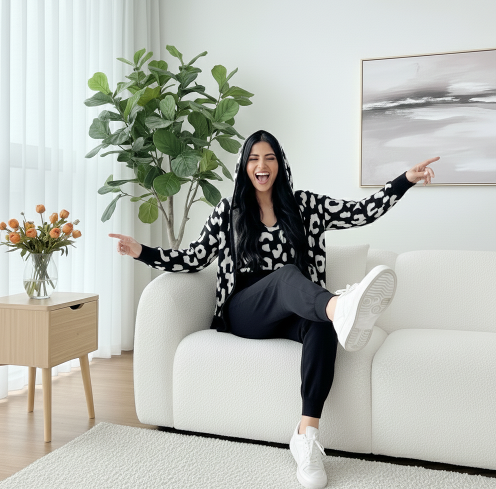 Suzain  Knitted Three-Piece loungewear Co-Ord Set