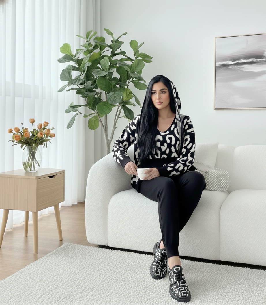 Suzain  Knitted Three-Piece loungewear Co-Ord Set