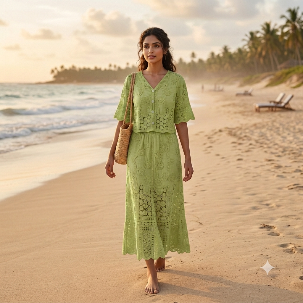 Taylor Eyelet Lace Co-Ord set