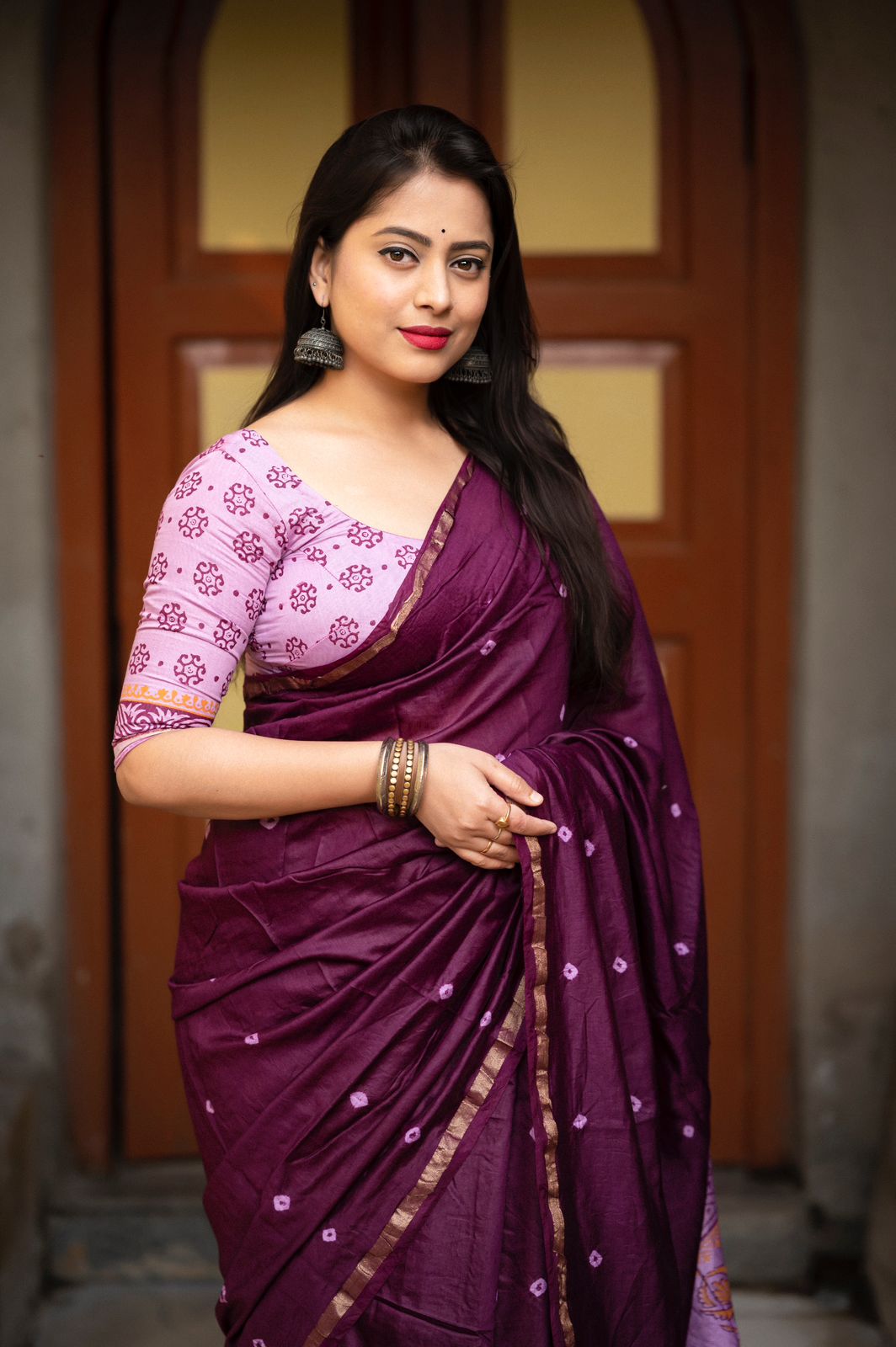 Tie Dye Printed Pure Cotton Saree