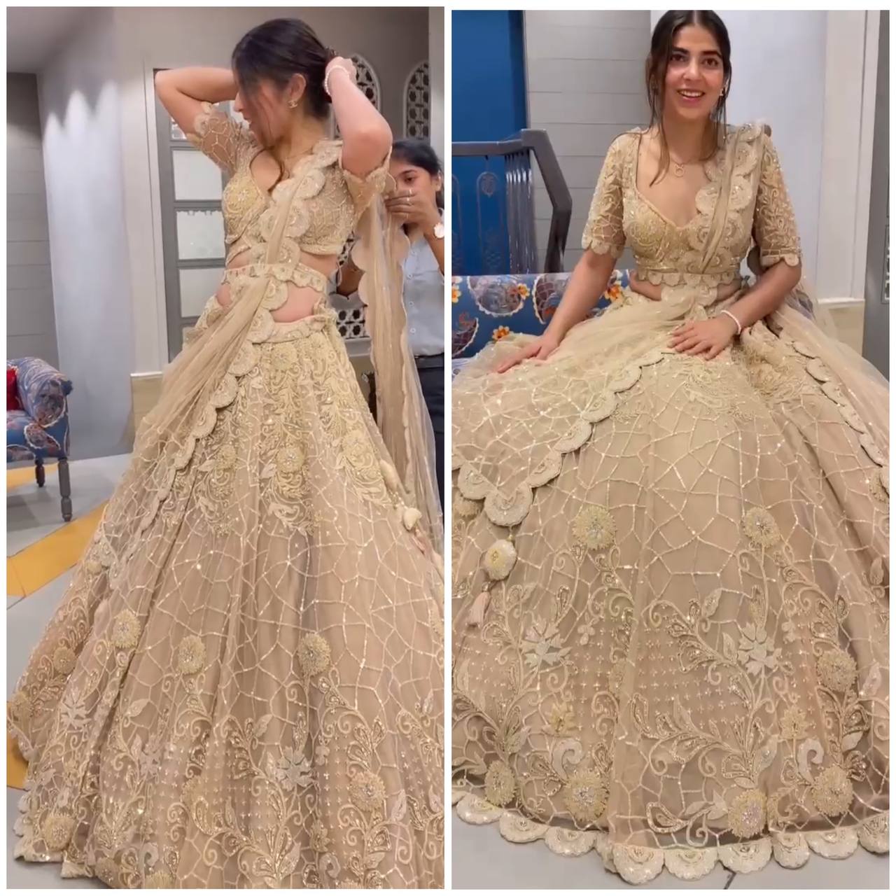 Stunning Fox Georgette Lehenga with Sequins Embroidery