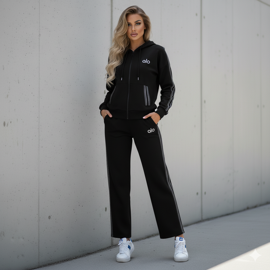 Naomi Hooded, Full-Zip Jacket And Joggers Set