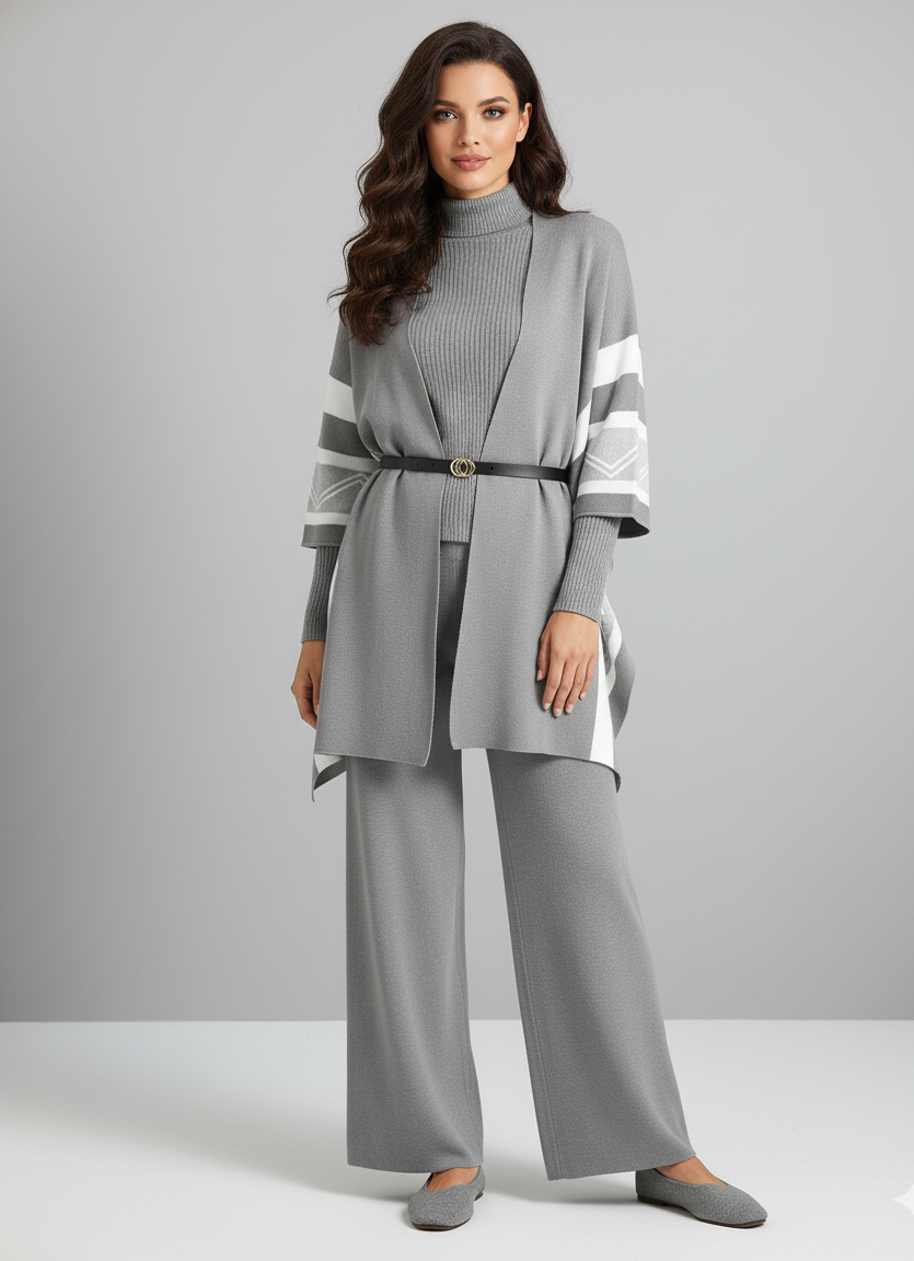 Champel Three Piece Luxury Set With Cape