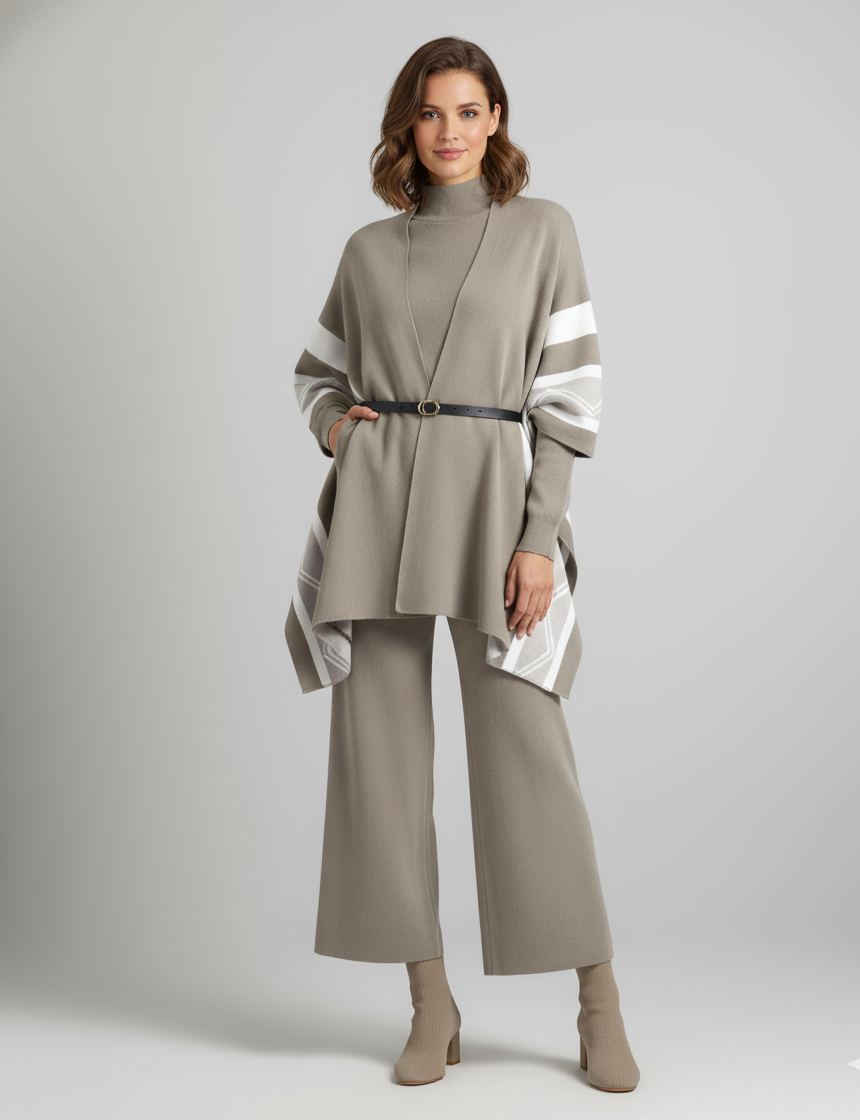 Champel Three Piece Luxury Set With Cape