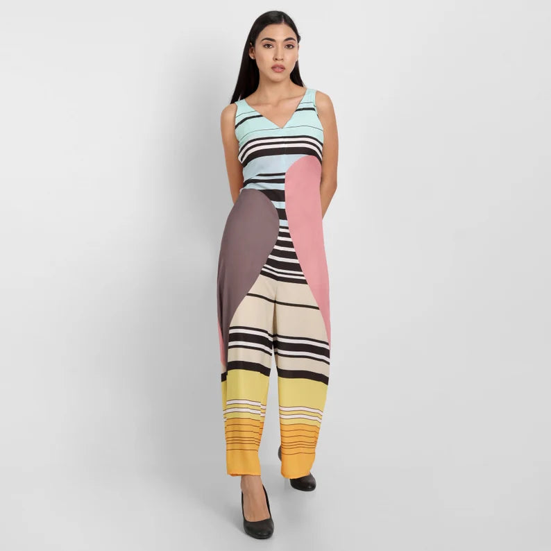 French Printed Jumpsuit