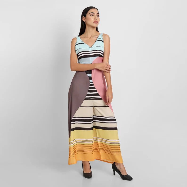 French Printed Jumpsuit