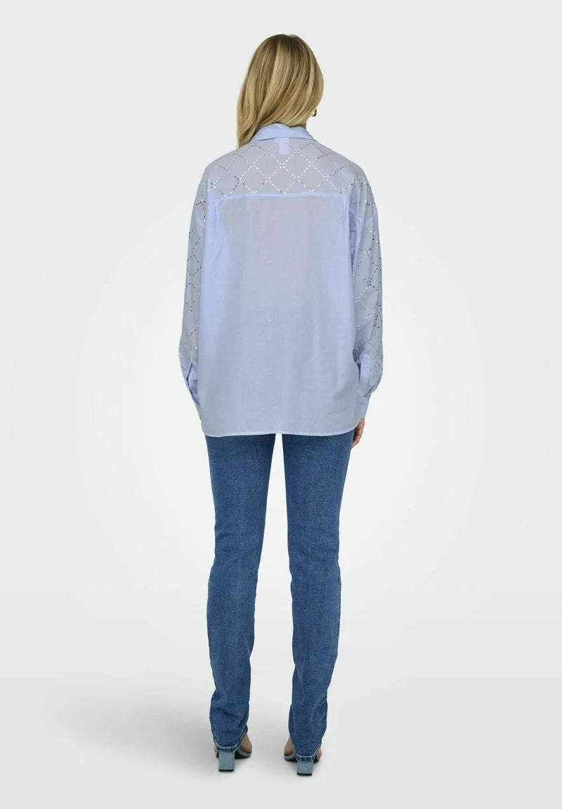 Crystal-Embellished Button Shirt