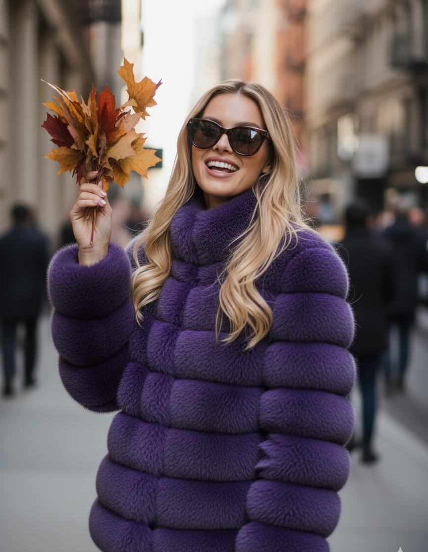 Rachel Cozy Faux Fur Women Stand Collar Long Sleeve Jacket