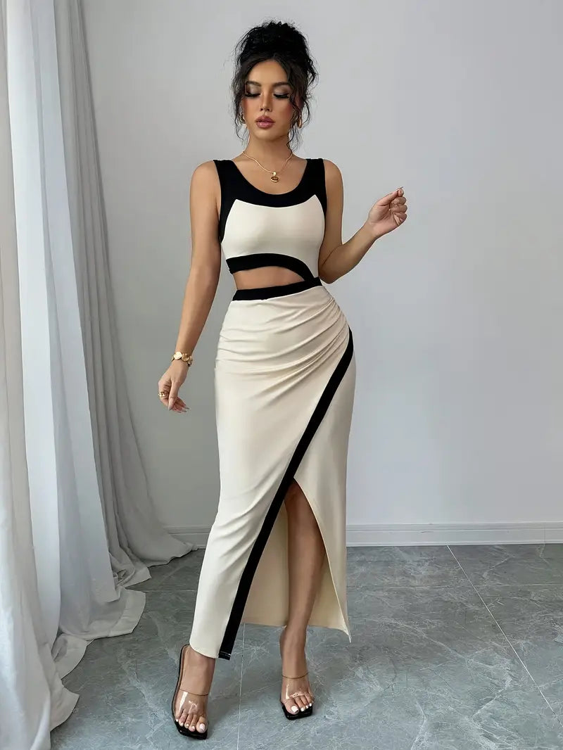 Camila Cut-out Asymmetric Slit Dress