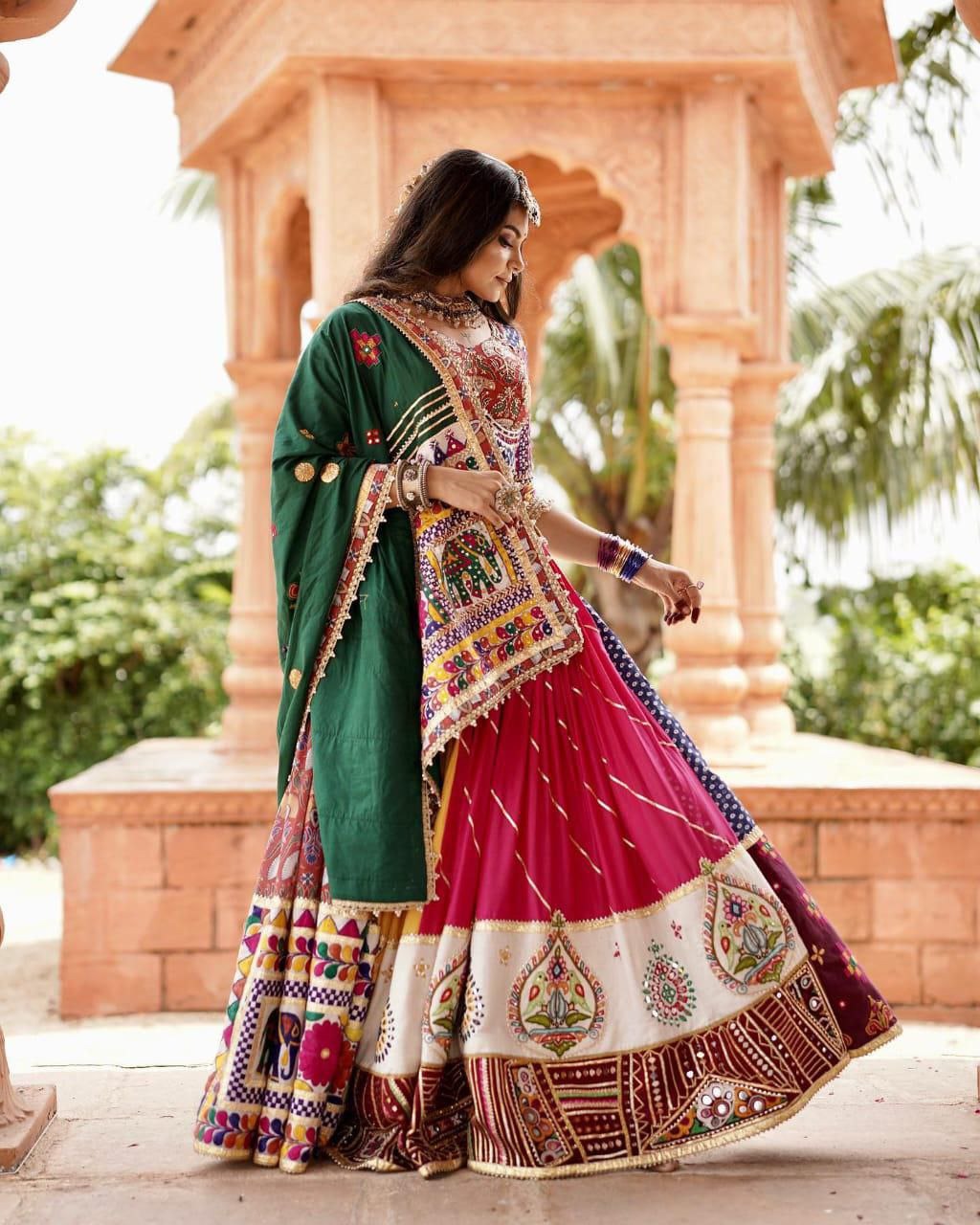 Multicolor Printed  Lehenga and Choli