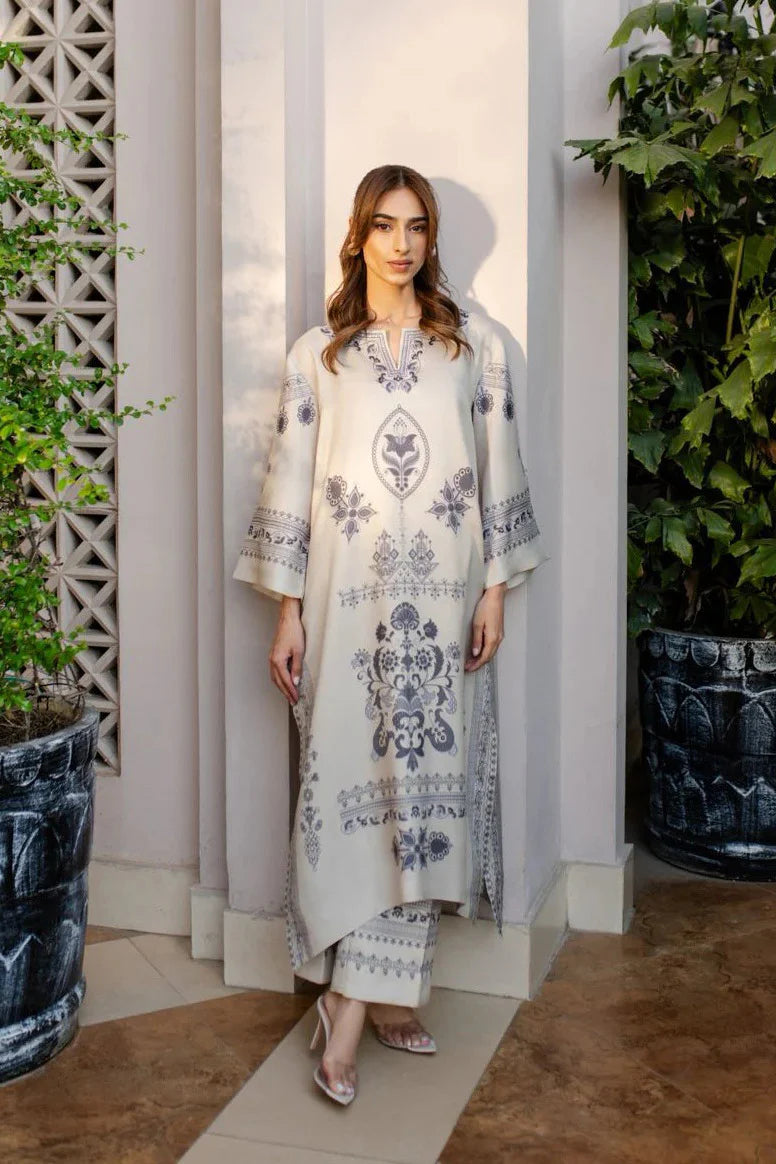 Shifa Cotton Satin Blend Beautiful Co-Ord Set