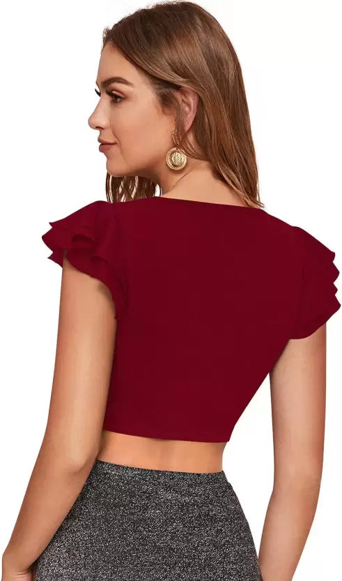 Casual Regular Sleeves Solid Women