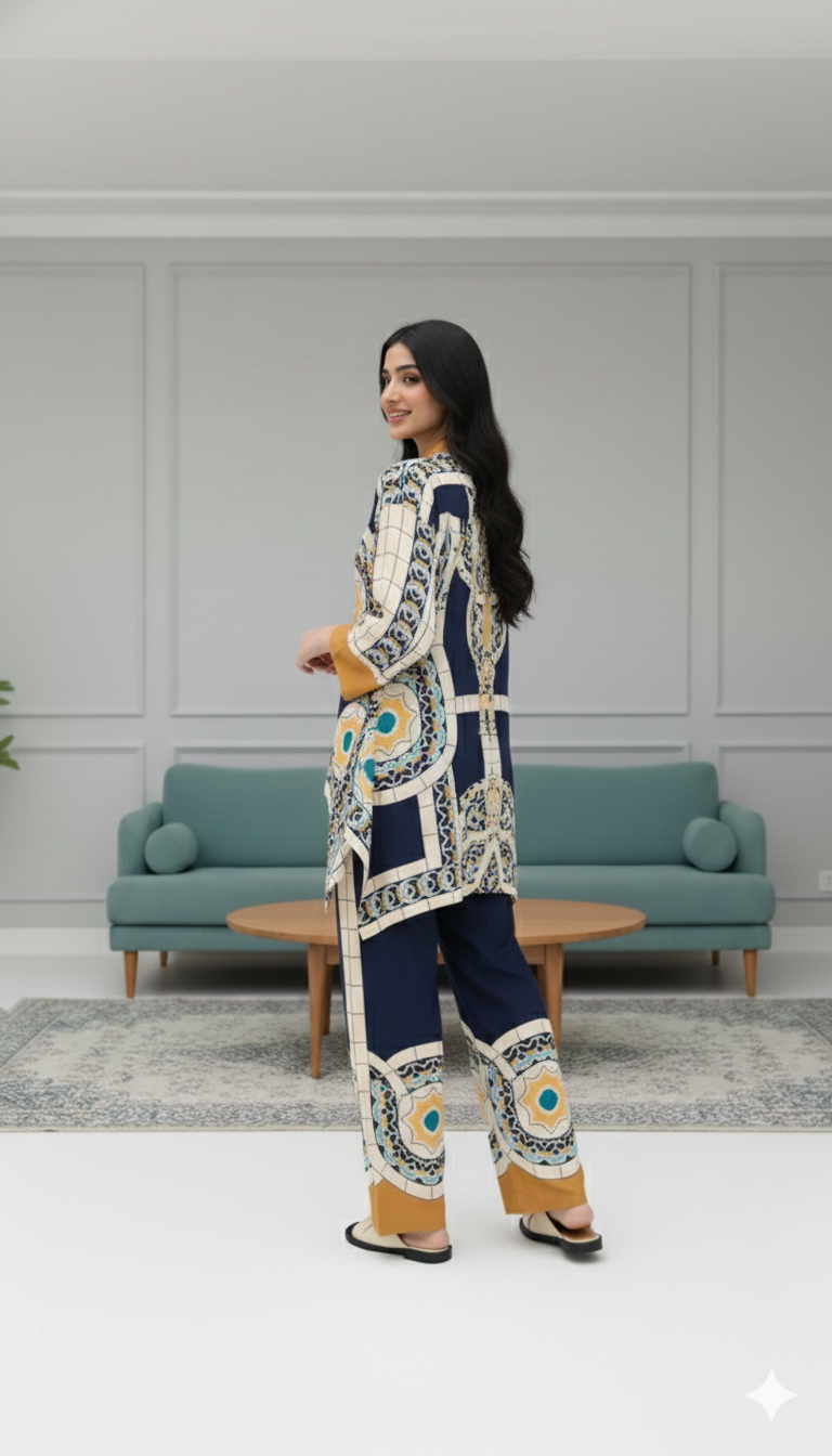La Double J Foulard Shirt and Palazzo Co-Ord Set