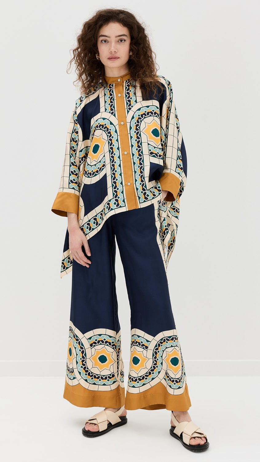 La Double J Foulard Shirt and Palazzo Co-Ord Set