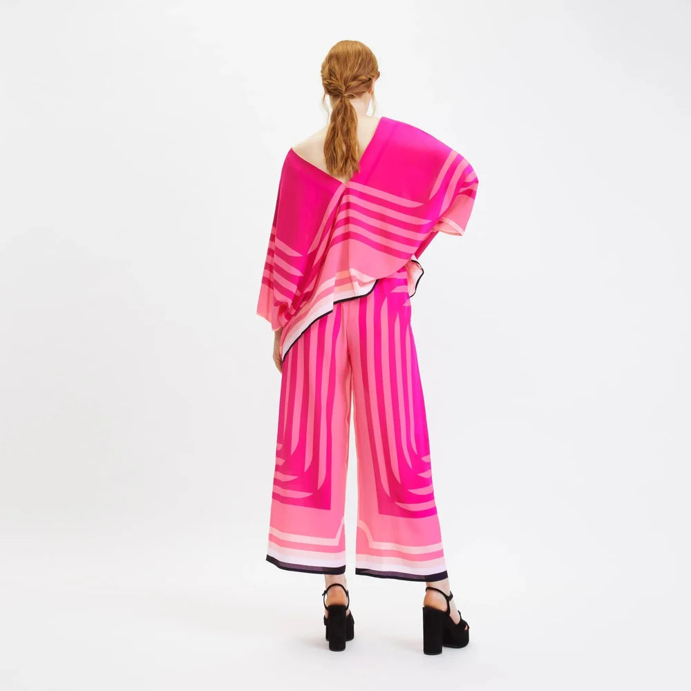 Casual Wear Loose Kaftan Style Fancy Multi Tone Striped Pattern Co-ord Sets