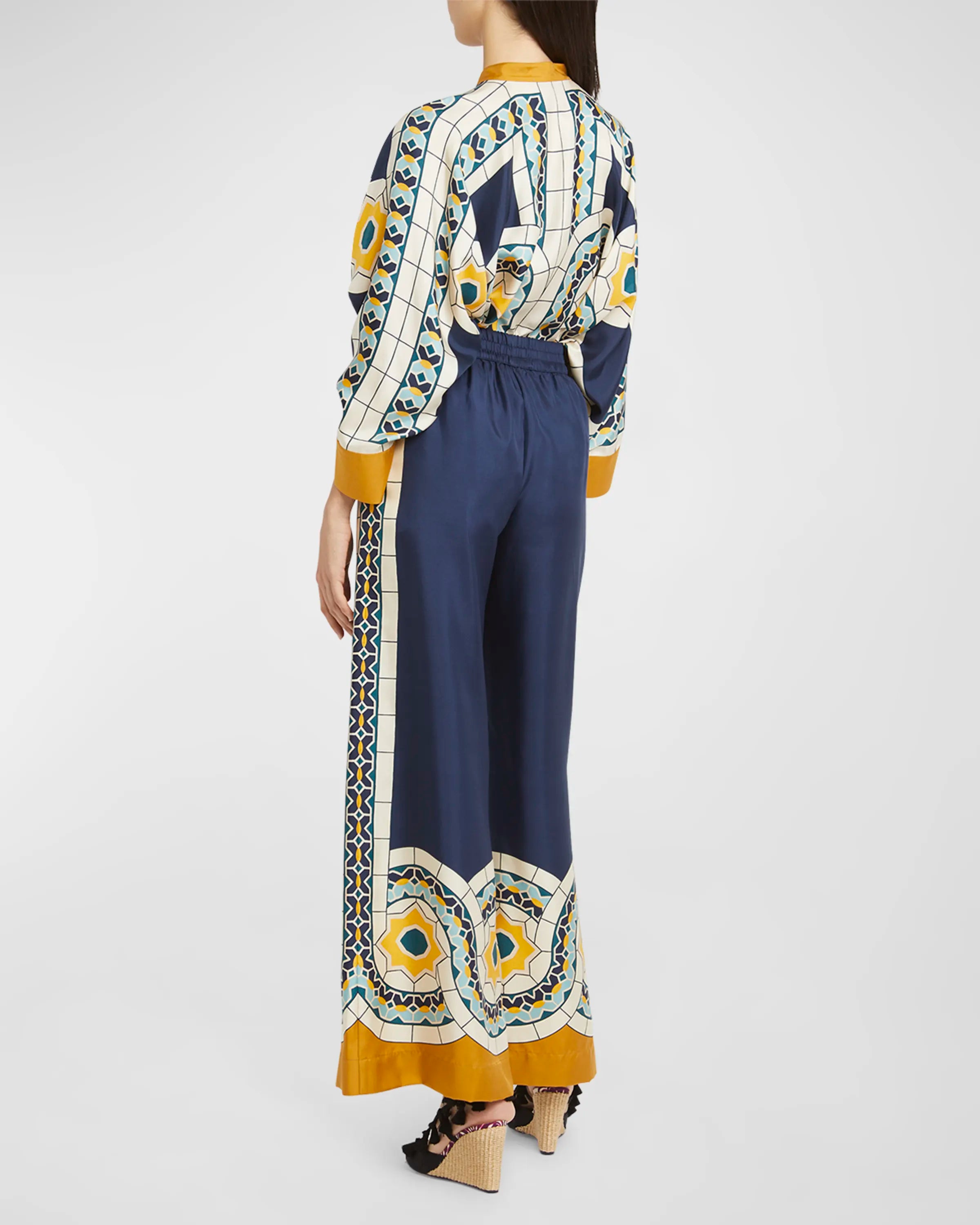 La Double J Foulard Shirt and Palazzo Co-Ord Set