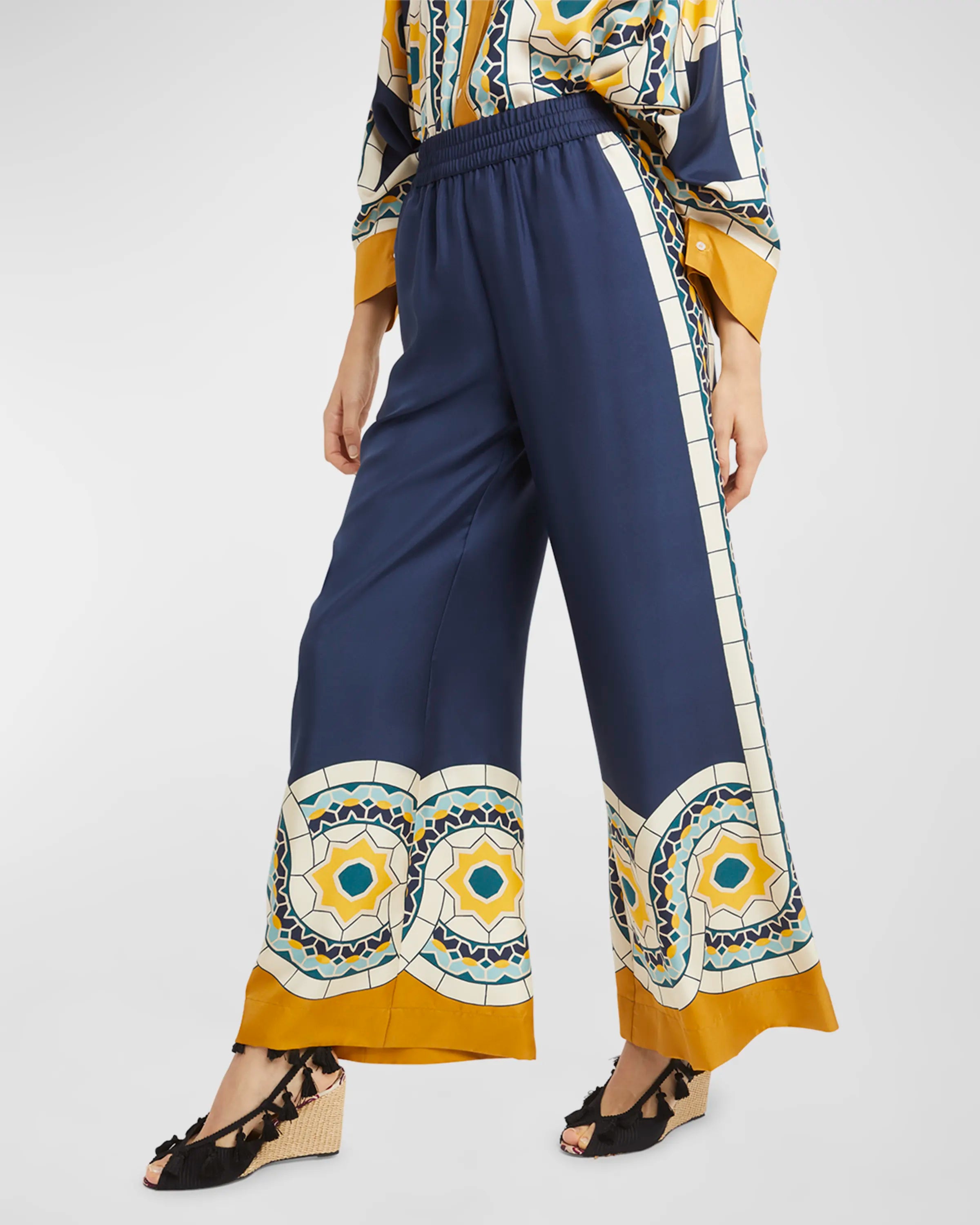 La Double J Foulard Shirt and Palazzo Co-Ord Set