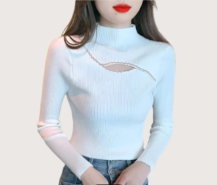 Designer Knitted Long Sleeve Top