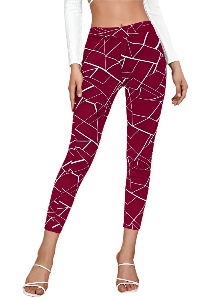 Womens trousers Allover Geo Print Skinny Pants