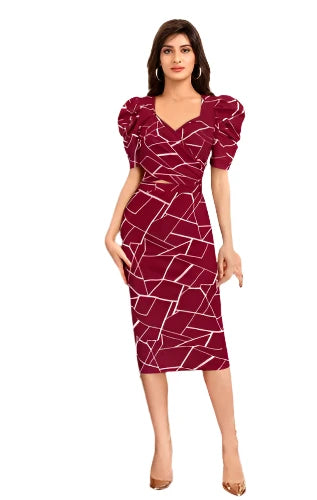 Power Shoulder Look Bodycon Dress