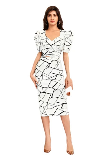 Power Shoulder Look Bodycon Dress