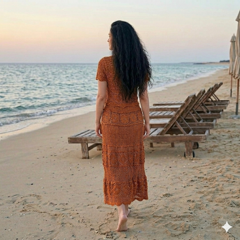 Alara Crochet Two- Piece Maxi Skirt Set