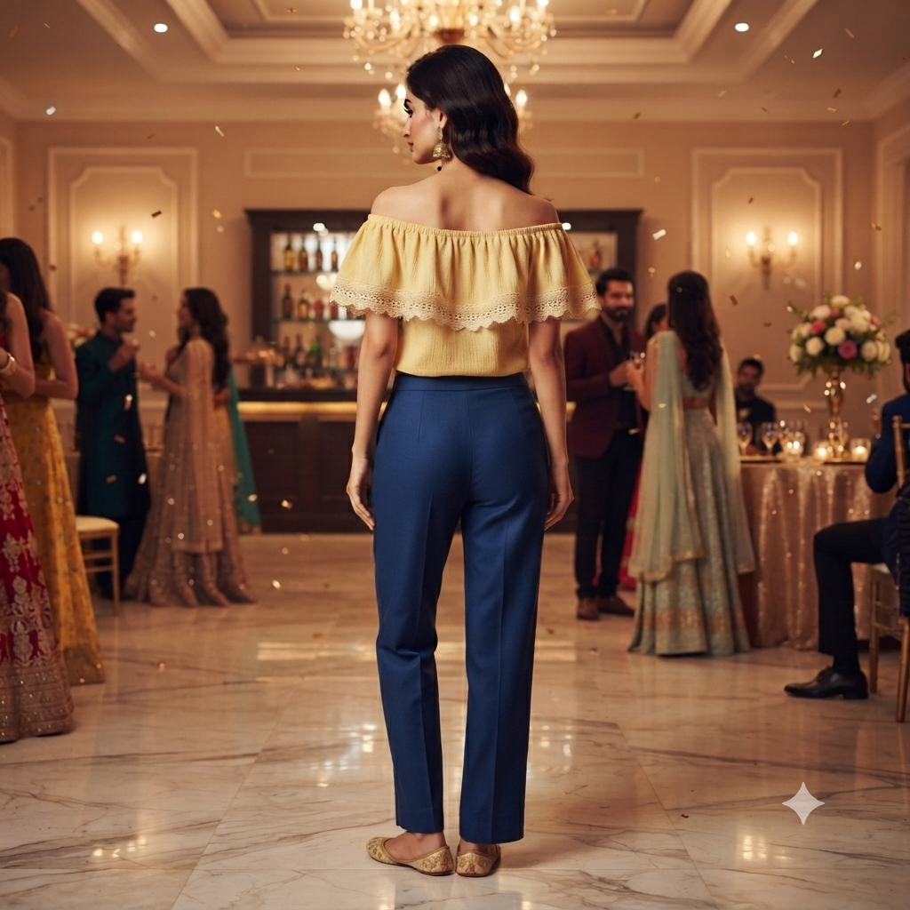 Elegant Off-Shoulder Yellow Top