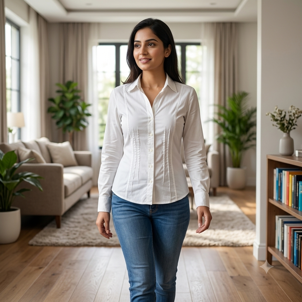 The Tailored Pintuck Cotton Shirt