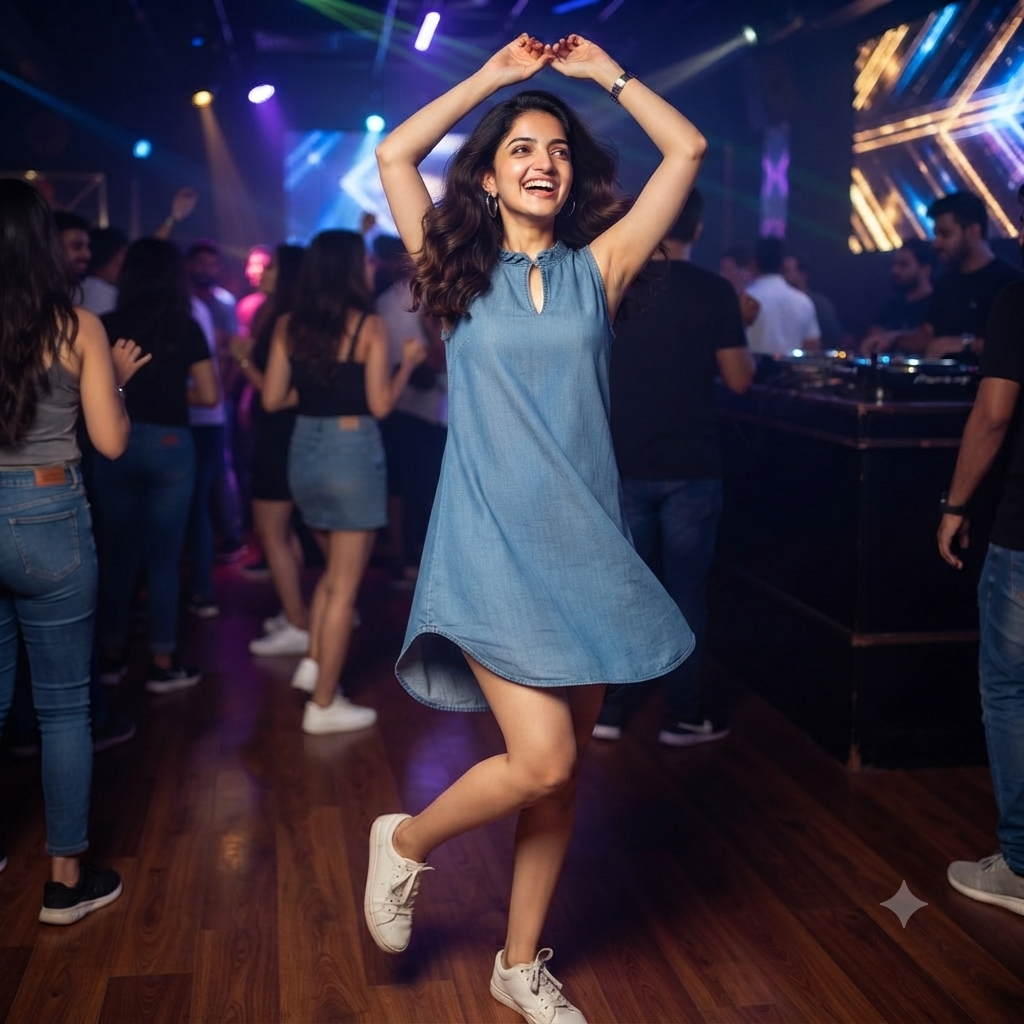 Chic Blue Denim Shift Dress