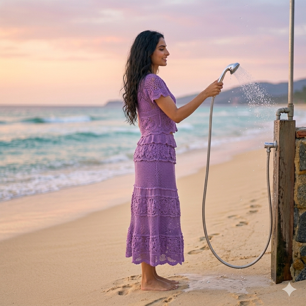 Alara Crochet Two- Piece Maxi Skirt Set