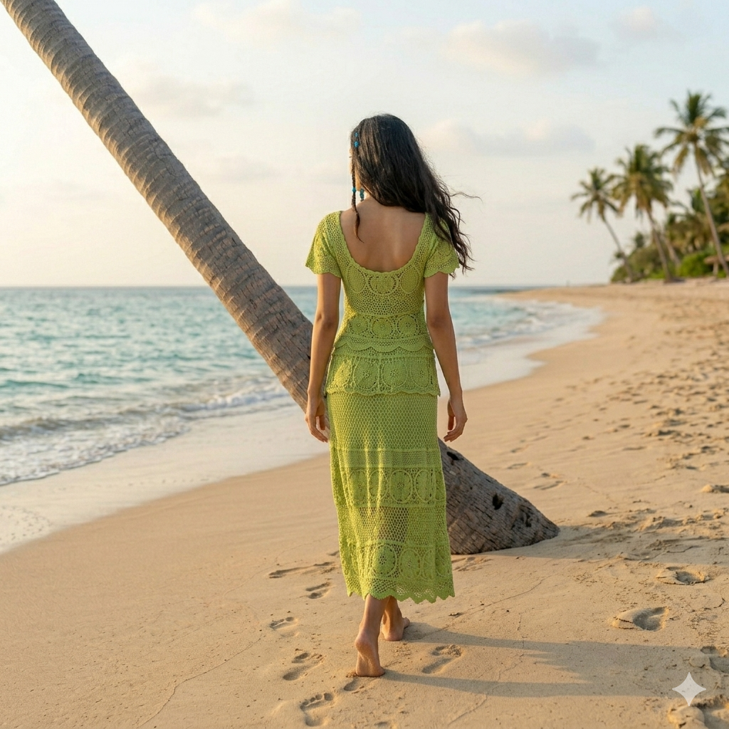 Alara Crochet Two- Piece Maxi Skirt Set