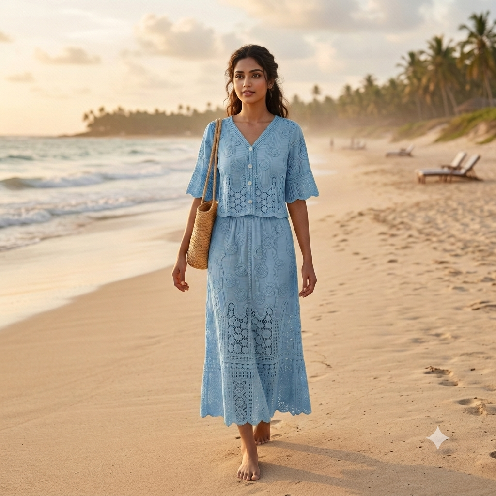 Taylor Eyelet Lace Co-Ord set