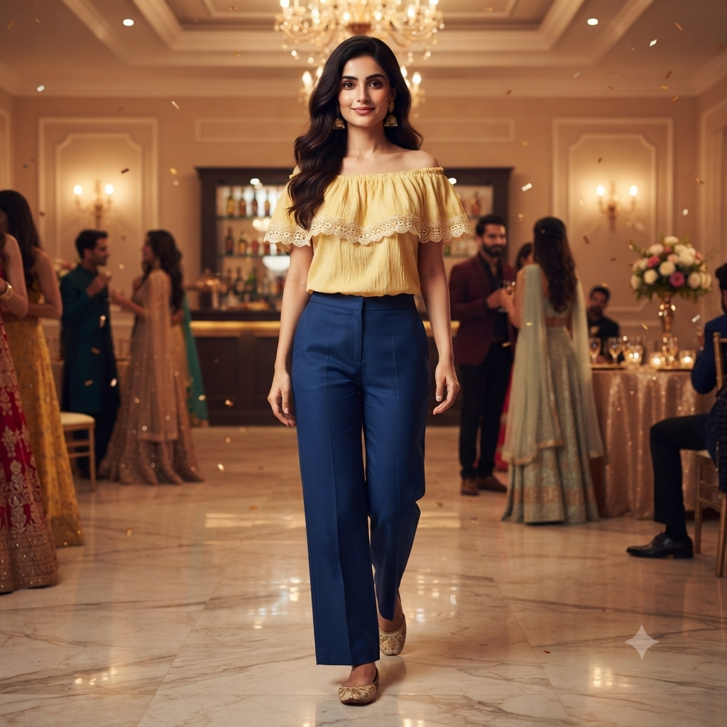 Elegant Off-Shoulder Yellow Top