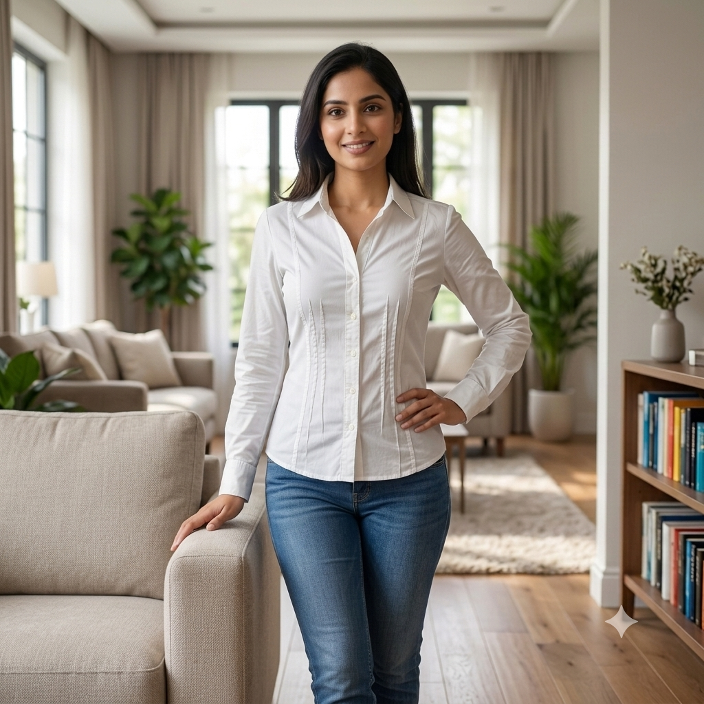 The Tailored Pintuck Cotton Shirt