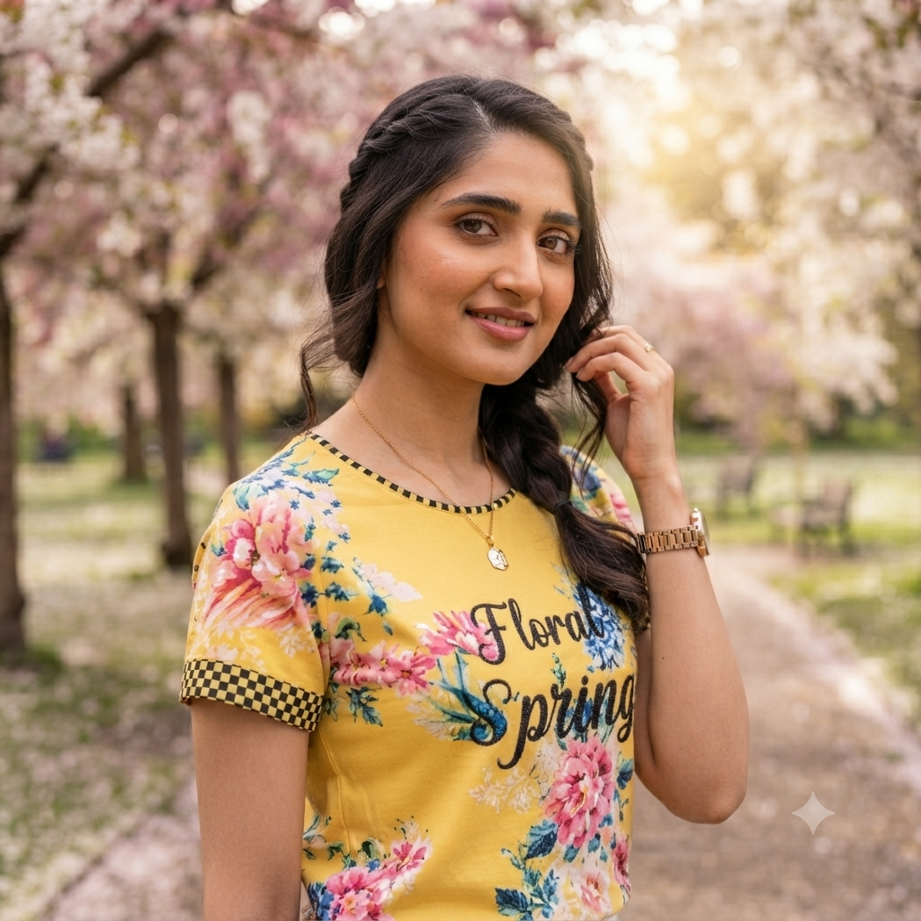 Tashi Spring Floral Yellow Top