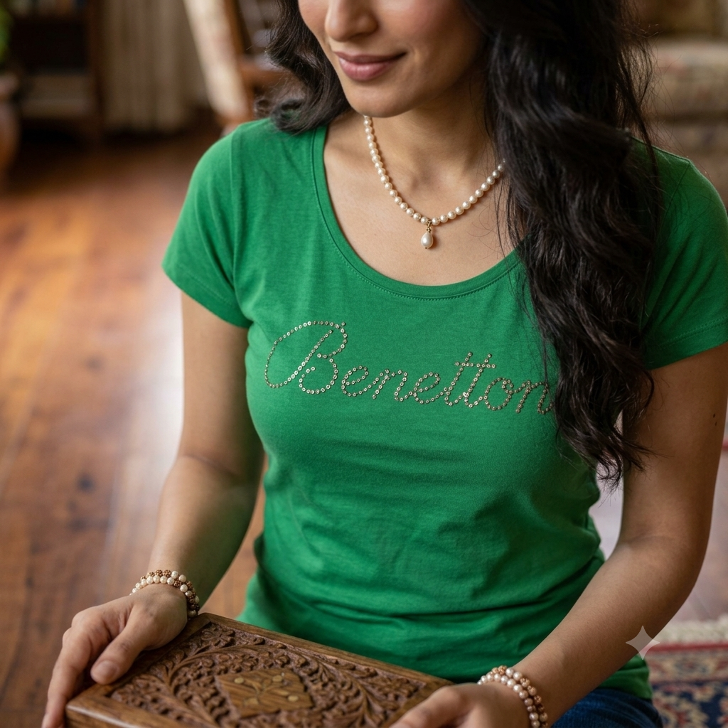 Zainab Scoop Neck Script Graphic T-Shirt