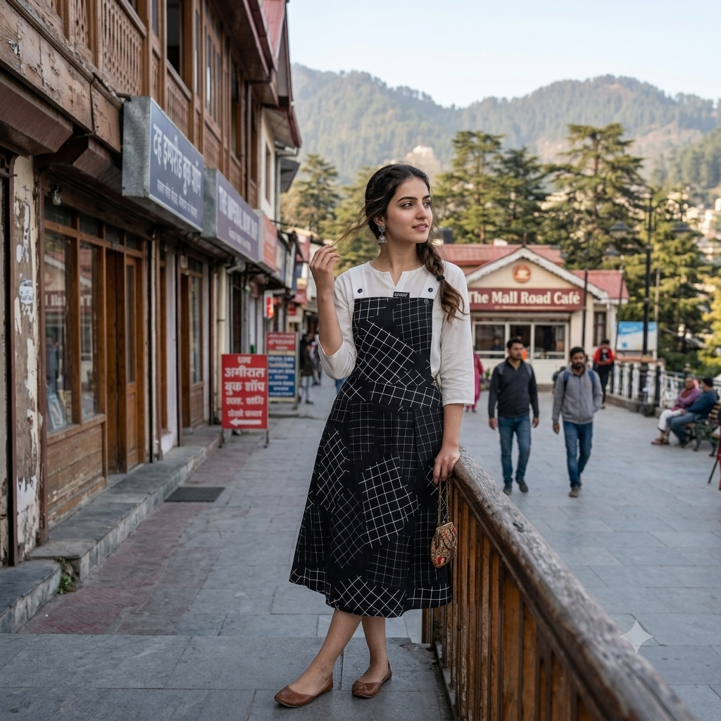 Dina Monochrome Abstract Grid Pinafore Midi Dress