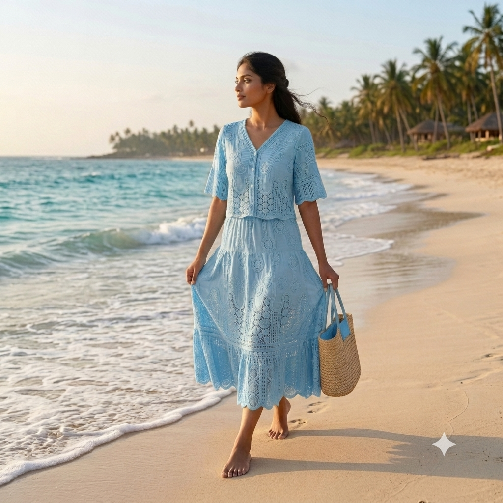 Taylor Eyelet Lace Co-Ord set