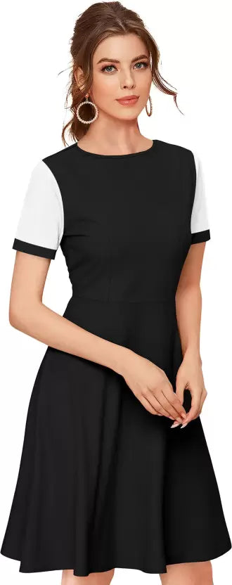 Women A-line Black Dress