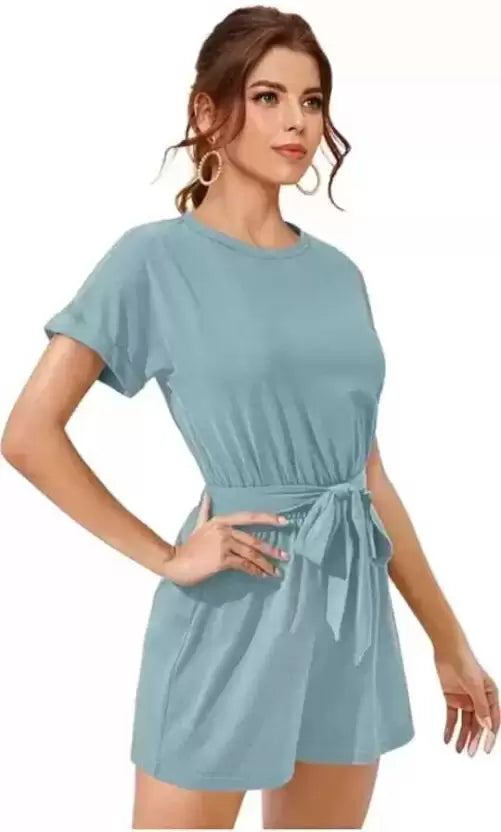 Women Fit and Flare Light Blue Dress