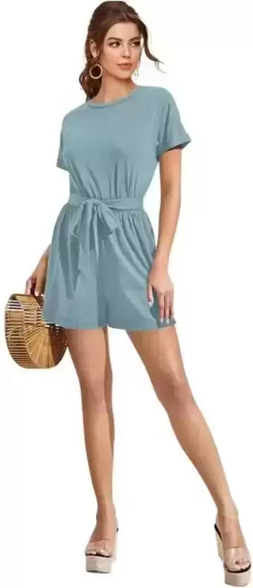 Women Fit and Flare Light Blue Dress