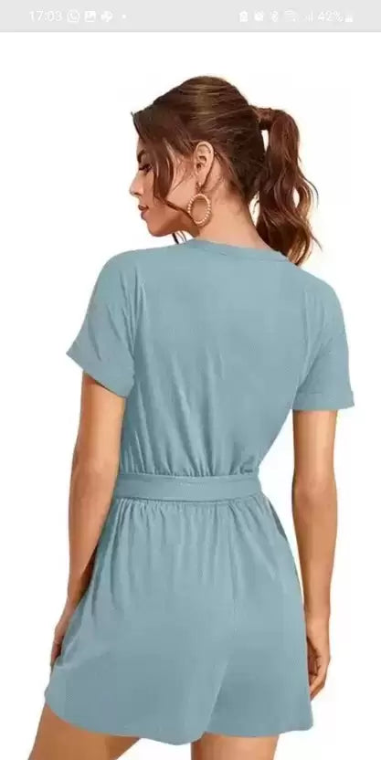 Women Fit and Flare Light Blue Dress