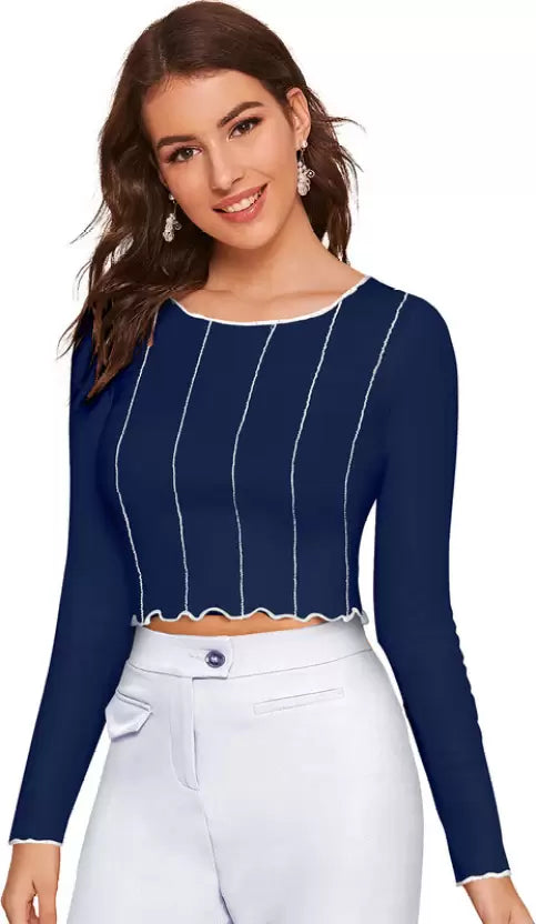 Women and Girls Full Sleeves Crop Top