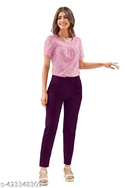 Women's Polyester Spandex Trouser